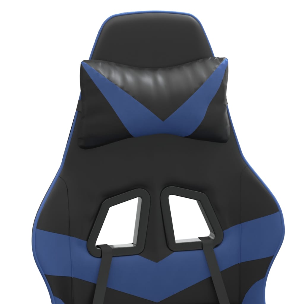 Gamestoel draaibaar kunstleer zwart en blauw is nu te koop bij PeponiXL, paradijselijk wonen!