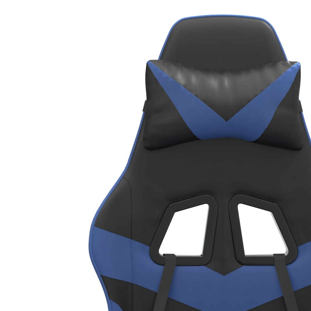 Gamestoel draaibaar kunstleer zwart en blauw is nu te koop bij PeponiXL, paradijselijk wonen!