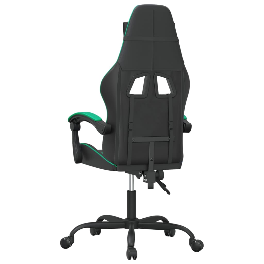Gamestoel draaibaar kunstleer zwart en groen is nu te koop bij PeponiXL, paradijselijk wonen!