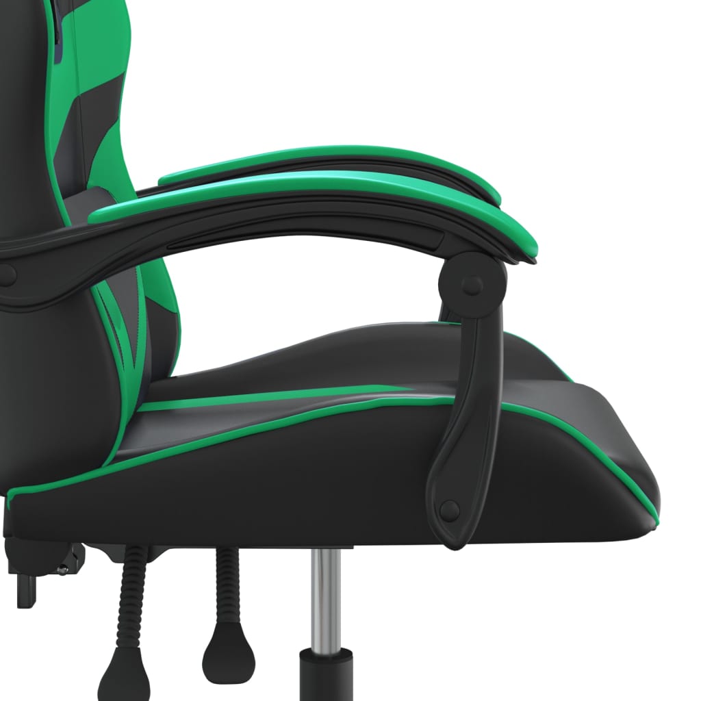 Gamestoel draaibaar kunstleer zwart en groen is nu te koop bij PeponiXL, paradijselijk wonen!