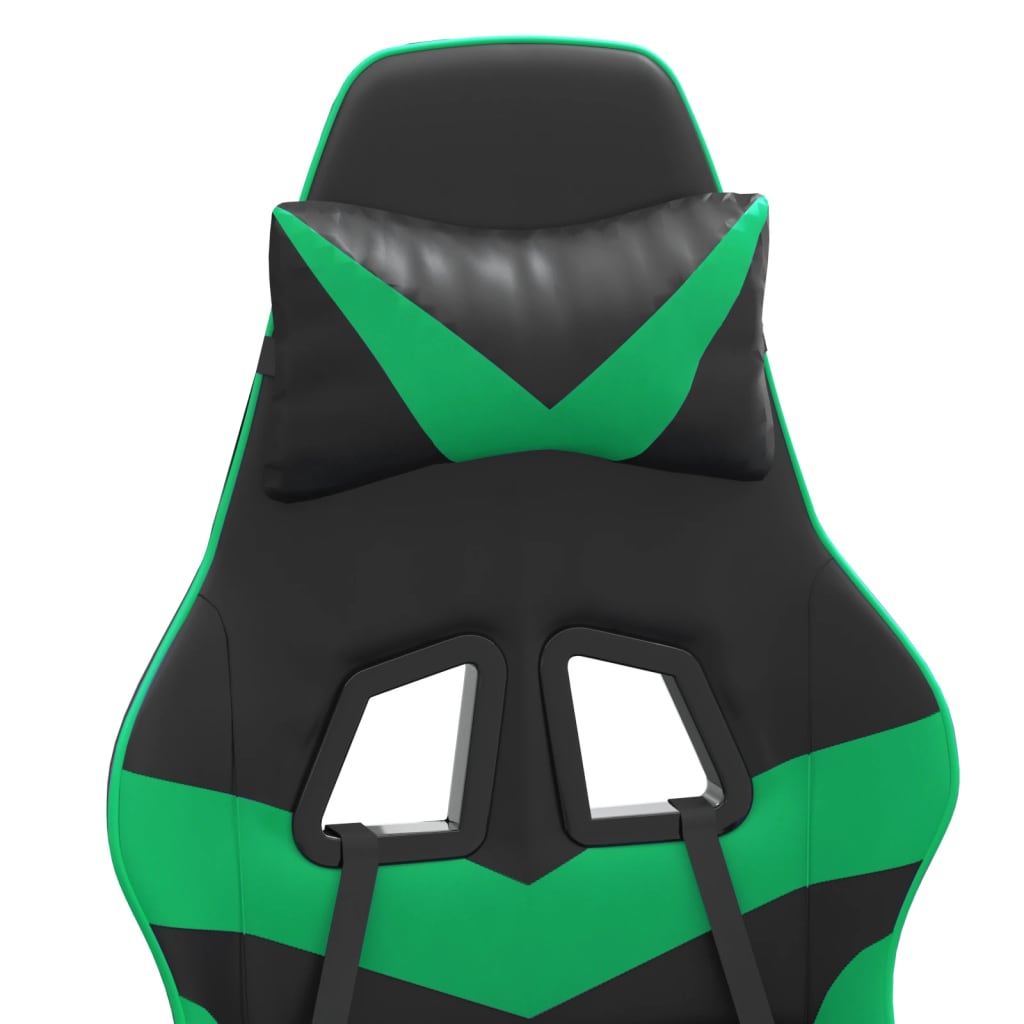 Gamestoel draaibaar kunstleer zwart en groen is nu te koop bij PeponiXL, paradijselijk wonen!