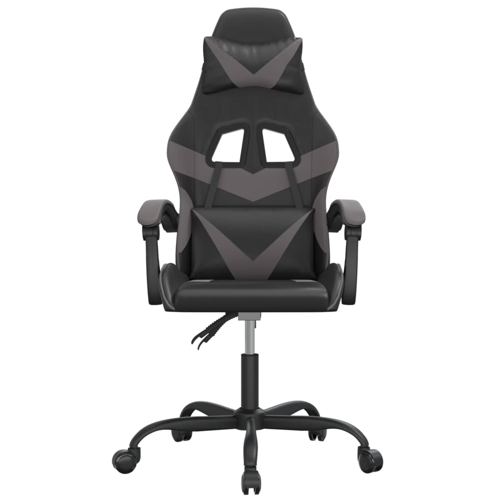 Gamestoel draaibaar kunstleer zwart en grijs is nu te koop bij PeponiXL, paradijselijk wonen!