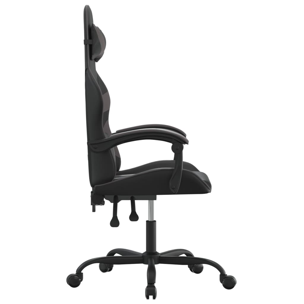 Gamestoel draaibaar kunstleer zwart en grijs is nu te koop bij PeponiXL, paradijselijk wonen!