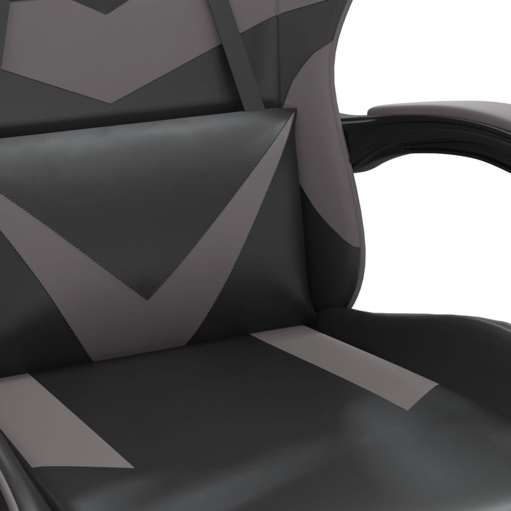 Gamestoel draaibaar kunstleer zwart en grijs is nu te koop bij PeponiXL, paradijselijk wonen!