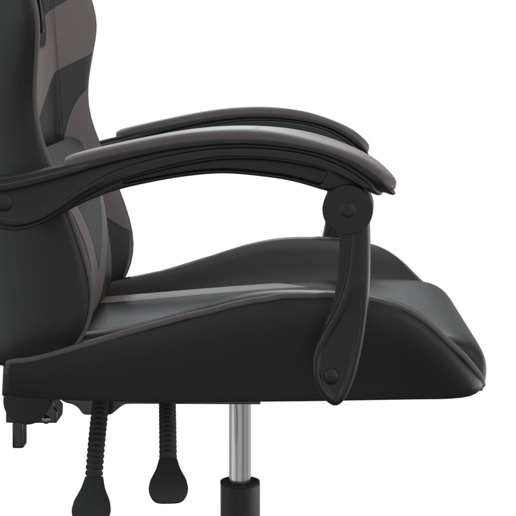 Gamestoel draaibaar kunstleer zwart en grijs is nu te koop bij PeponiXL, paradijselijk wonen!