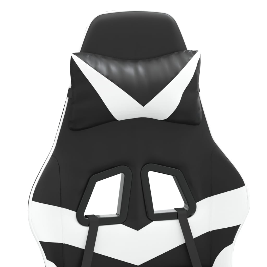 Gamestoel draaibaar kunstleer zwart en wit is nu te koop bij PeponiXL, paradijselijk wonen!