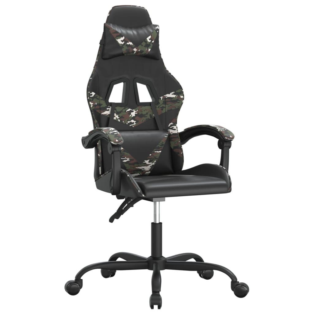 Gamestoel draaibaar kunstleer zwart en camouflage is nu te koop bij PeponiXL, paradijselijk wonen!