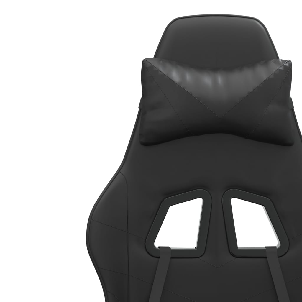 gamestoel draaibaar met voetensteun kunstleer zwart is nu te koop bij PeponiXL, paradijselijk wonen!
