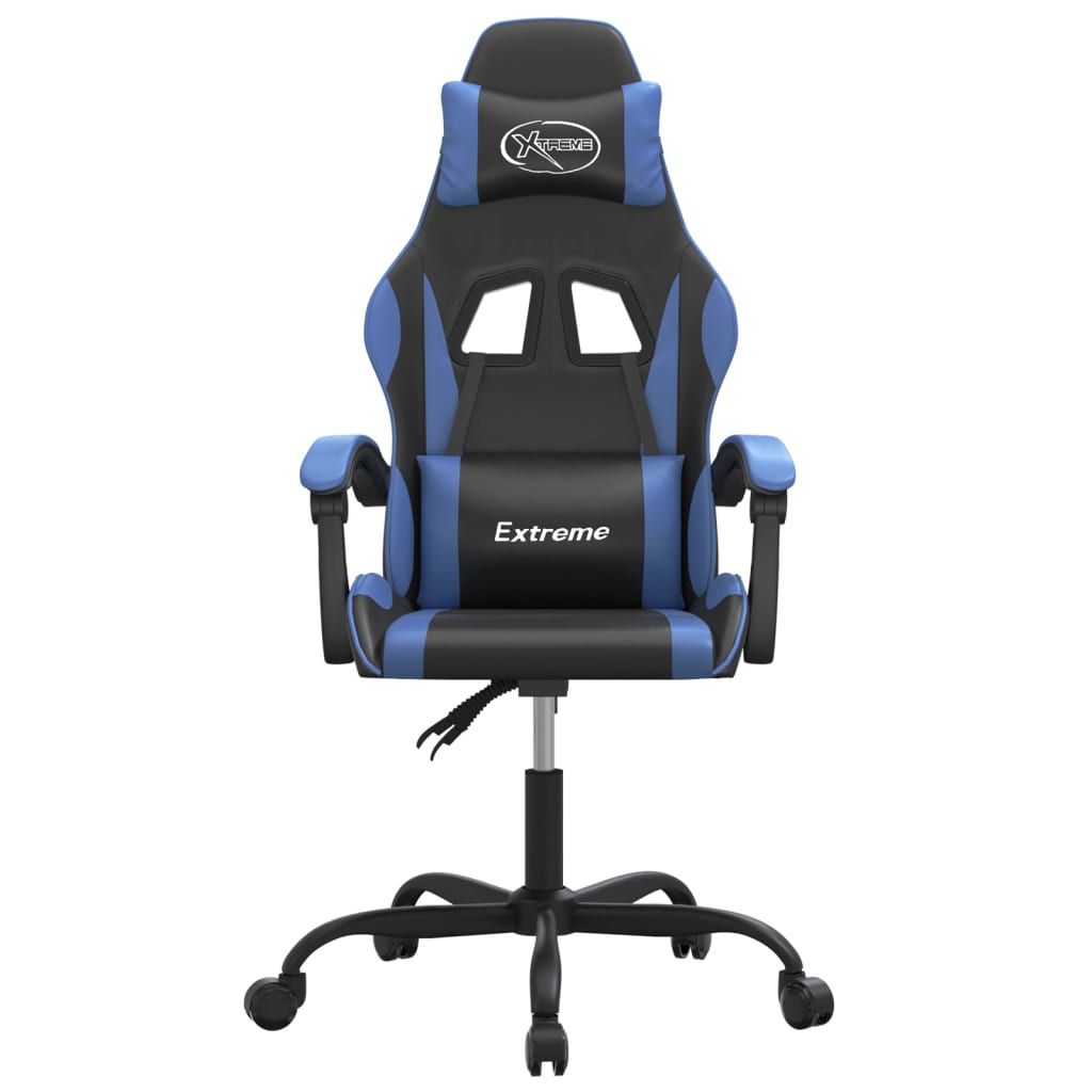 Gamestoel draaibaar kunstleer zwart en blauw is nu te koop bij PeponiXL, paradijselijk wonen!