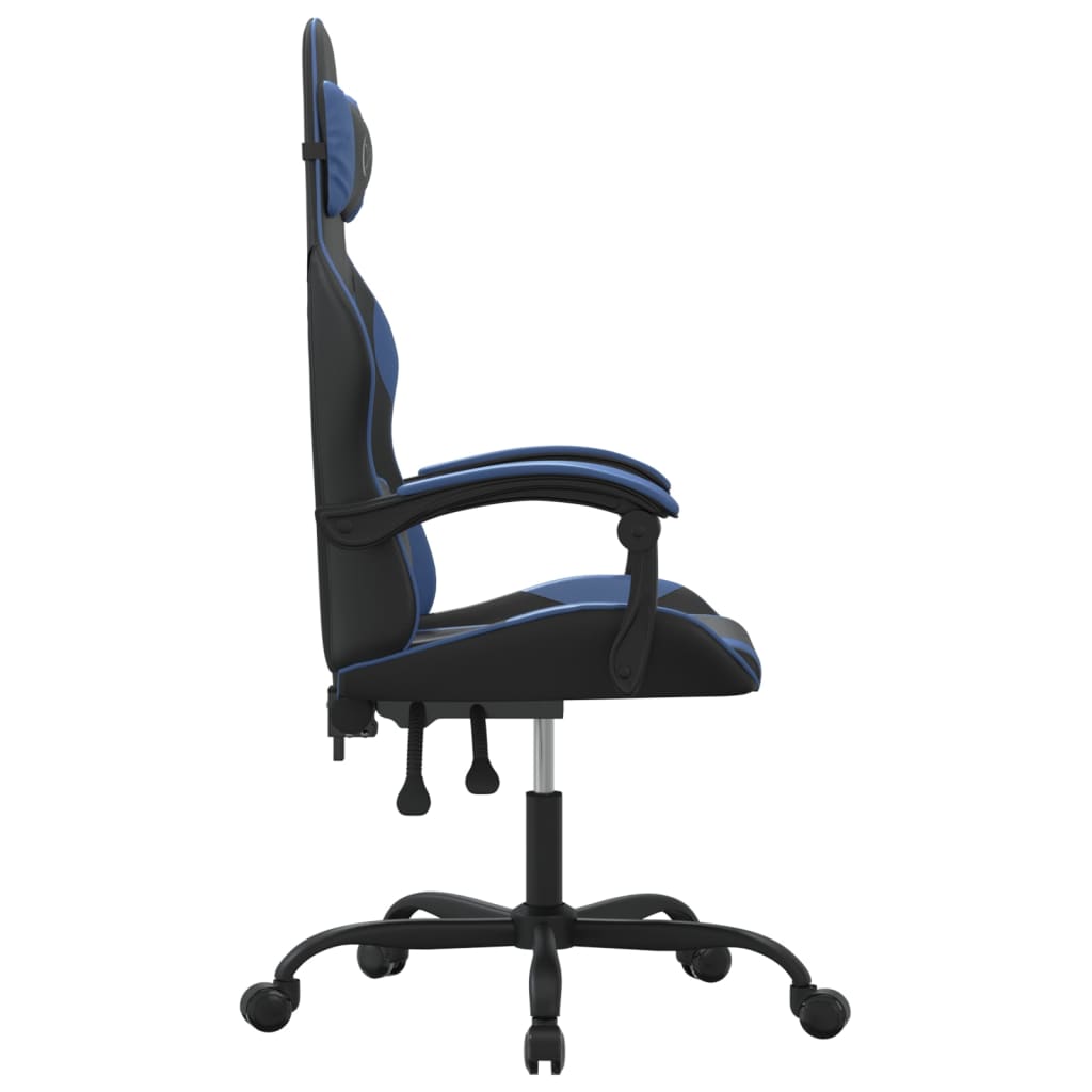 Gamestoel draaibaar kunstleer zwart en blauw is nu te koop bij PeponiXL, paradijselijk wonen!