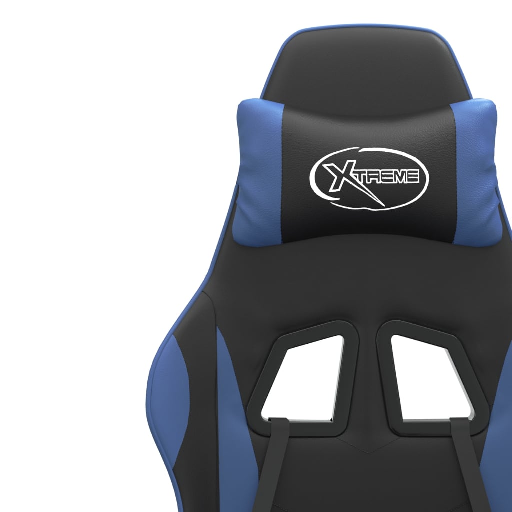 Gamestoel draaibaar kunstleer zwart en blauw is nu te koop bij PeponiXL, paradijselijk wonen!