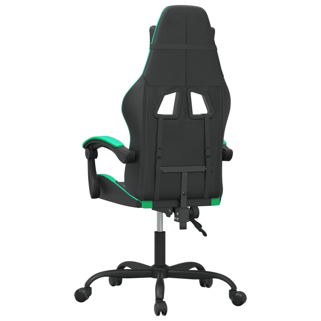 Gamestoel draaibaar kunstleer zwart en groen is nu te koop bij PeponiXL, paradijselijk wonen!