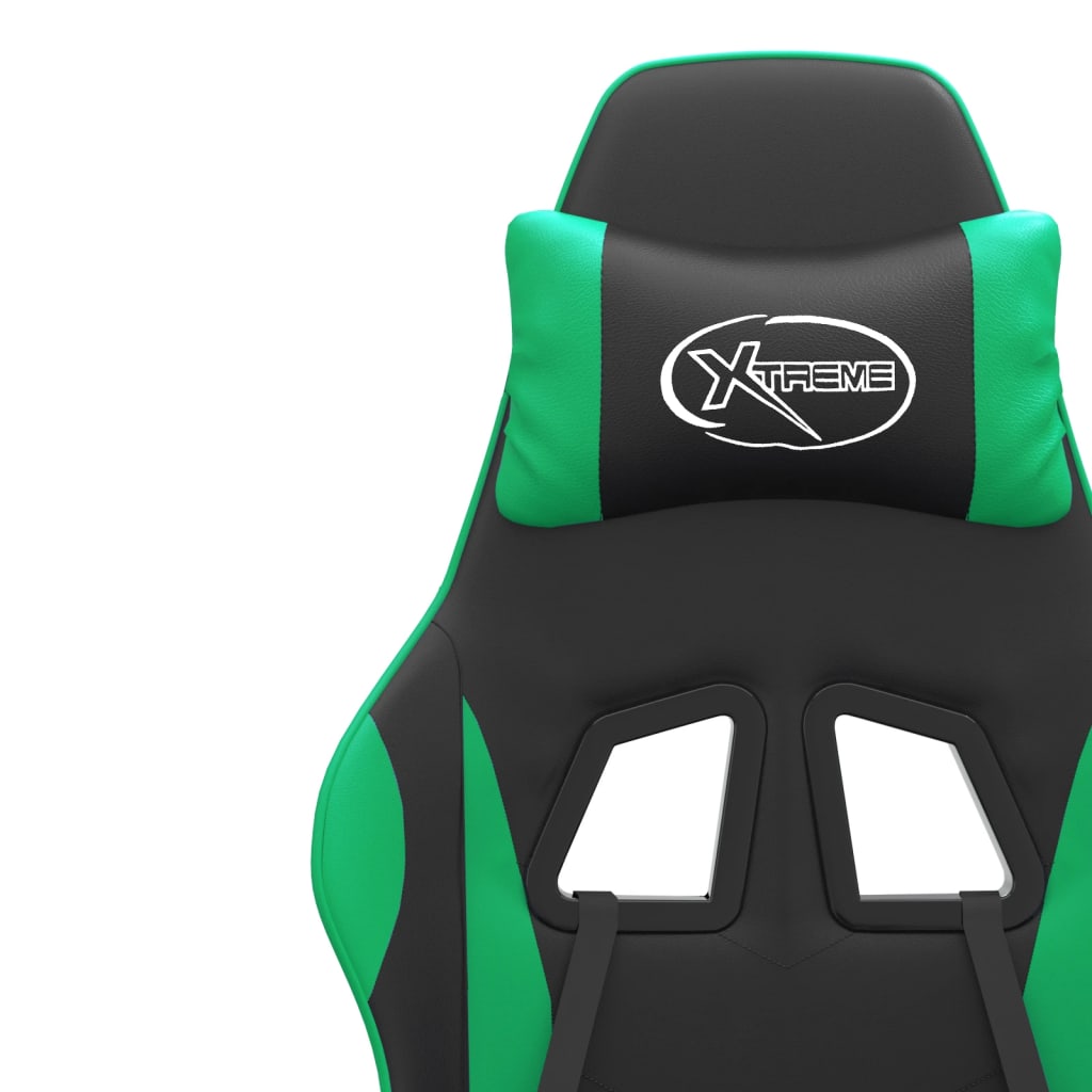Gamestoel draaibaar kunstleer zwart en groen is nu te koop bij PeponiXL, paradijselijk wonen!