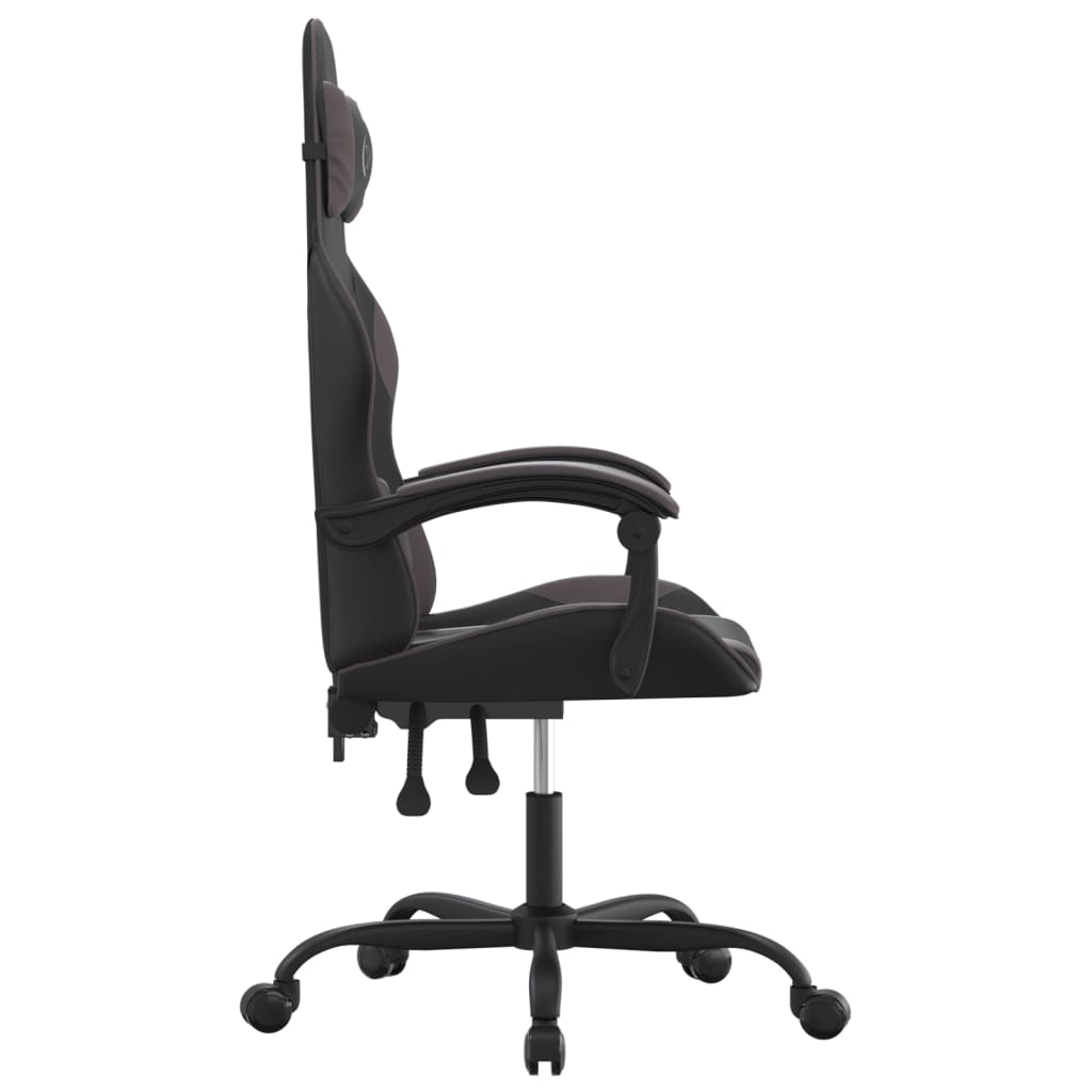 Gamestoel draaibaar kunstleer zwart en grijs is nu te koop bij PeponiXL, paradijselijk wonen!