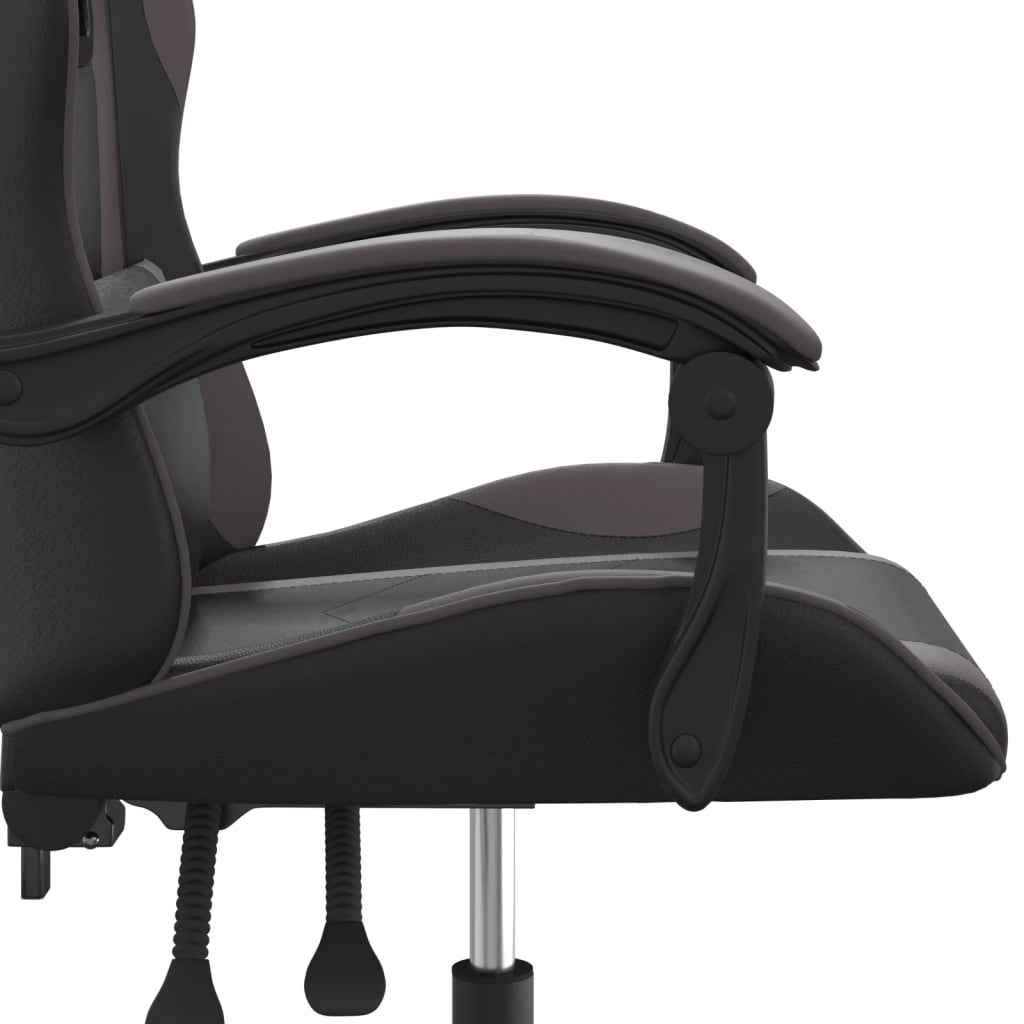 Gamestoel draaibaar kunstleer zwart en grijs is nu te koop bij PeponiXL, paradijselijk wonen!