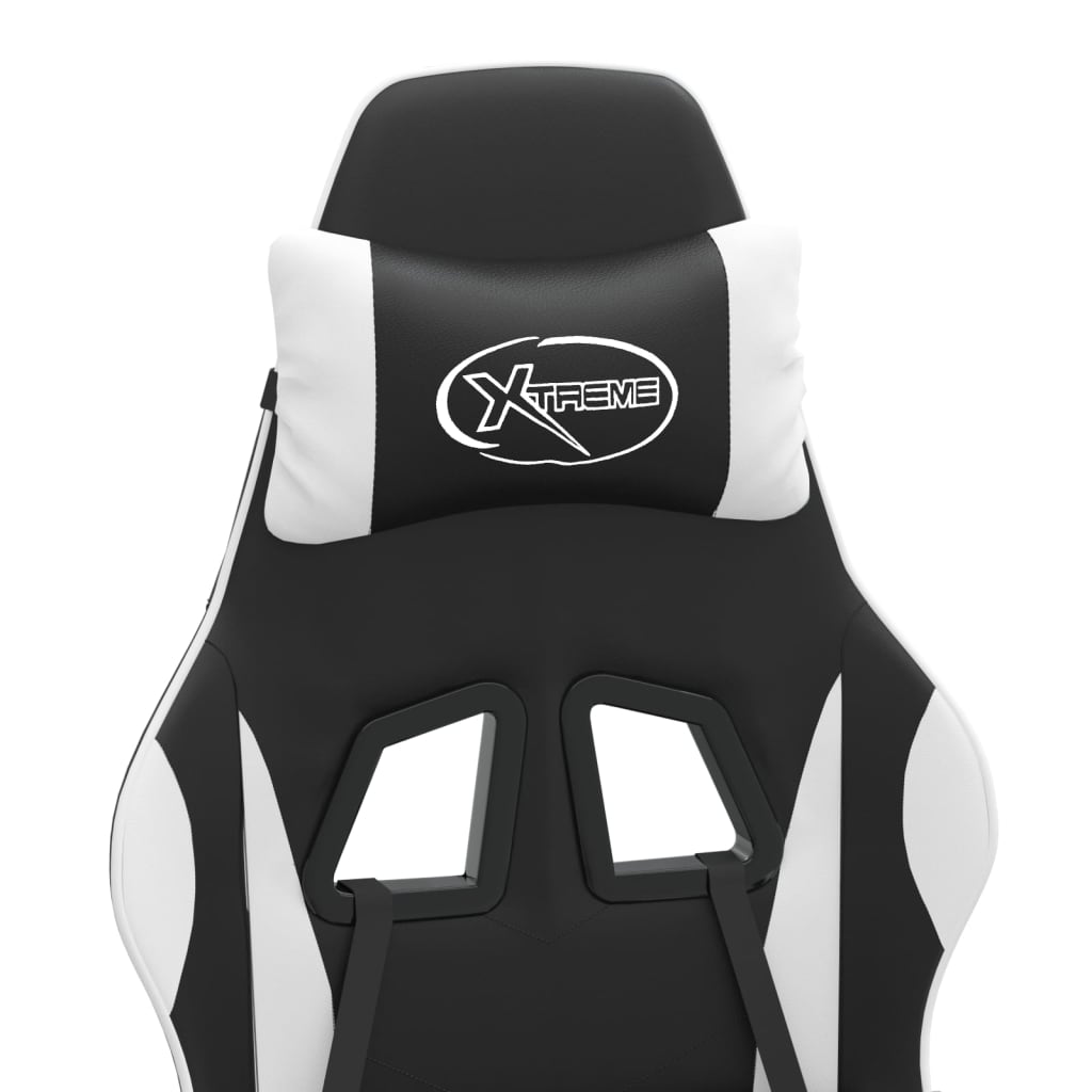 Gamestoel draaibaar kunstleer zwart en wit is nu te koop bij PeponiXL, paradijselijk wonen!