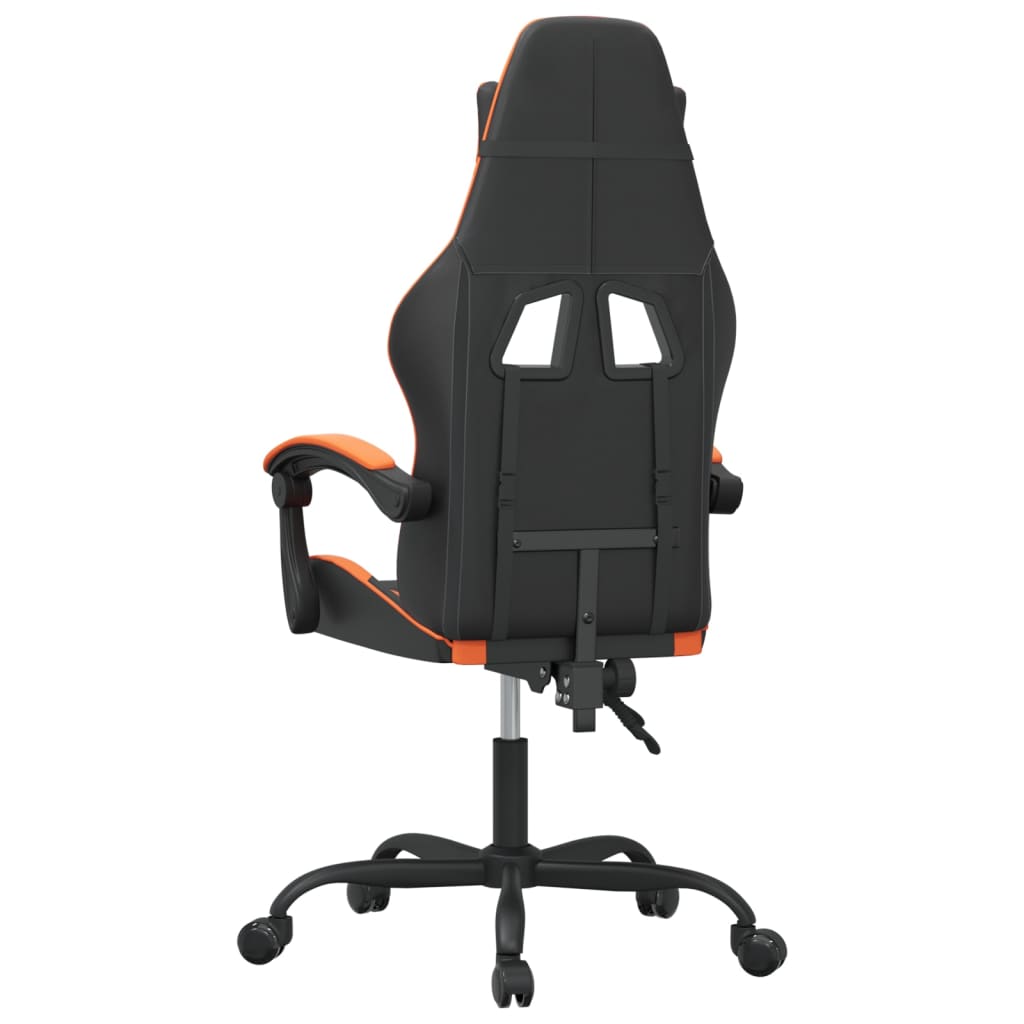 Gamestoel draaibaar kunstleer zwart en oranje is nu te koop bij PeponiXL, paradijselijk wonen!