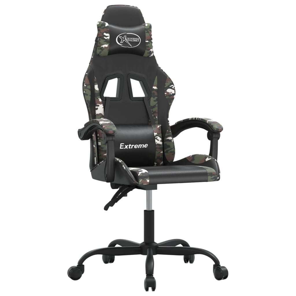 Gamestoel draaibaar kunstleer zwart en camouflage is nu te koop bij PeponiXL, paradijselijk wonen!