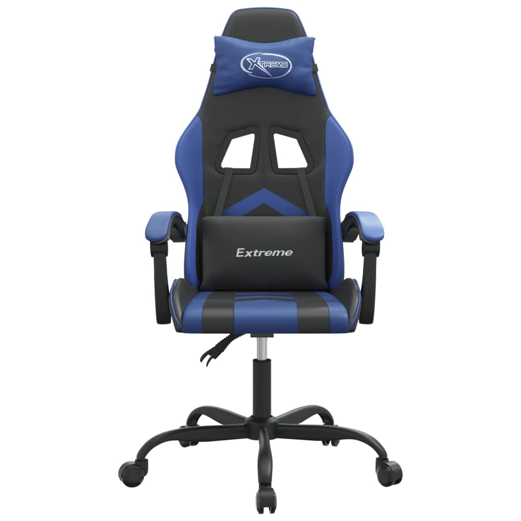 Gamestoel draaibaar kunstleer zwart en blauw is nu te koop bij PeponiXL, paradijselijk wonen!