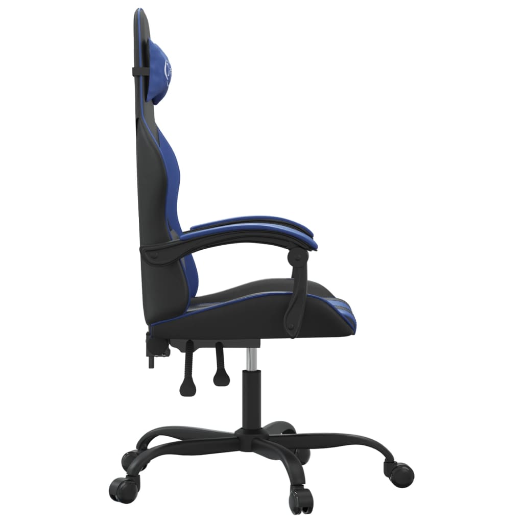 Gamestoel draaibaar kunstleer zwart en blauw is nu te koop bij PeponiXL, paradijselijk wonen!