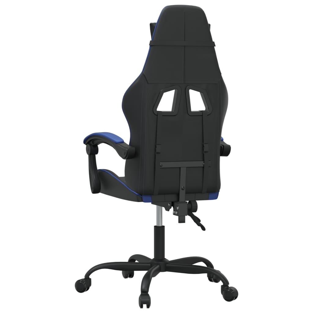 Gamestoel draaibaar kunstleer zwart en blauw is nu te koop bij PeponiXL, paradijselijk wonen!