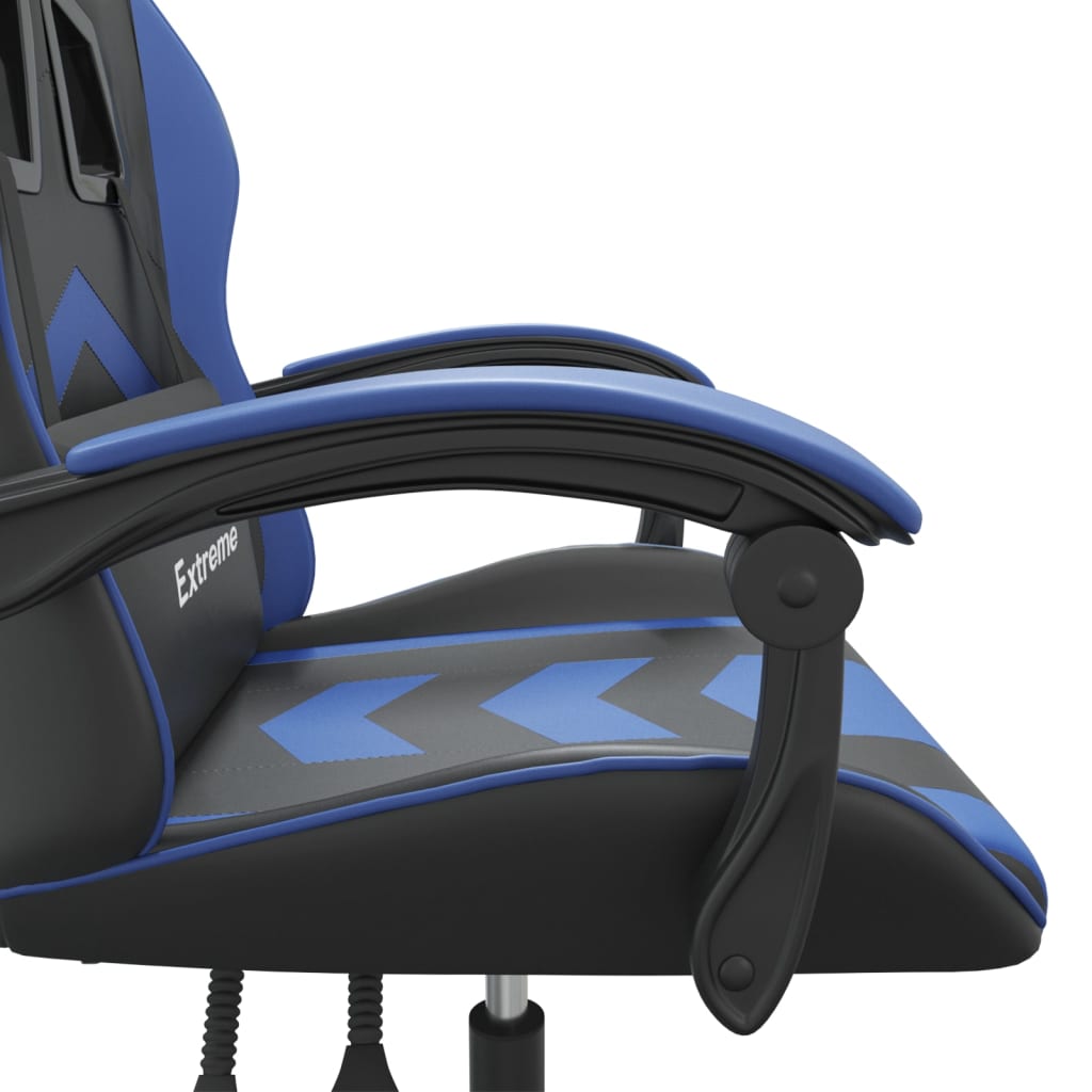 Gamestoel draaibaar kunstleer zwart en blauw is nu te koop bij PeponiXL, paradijselijk wonen!