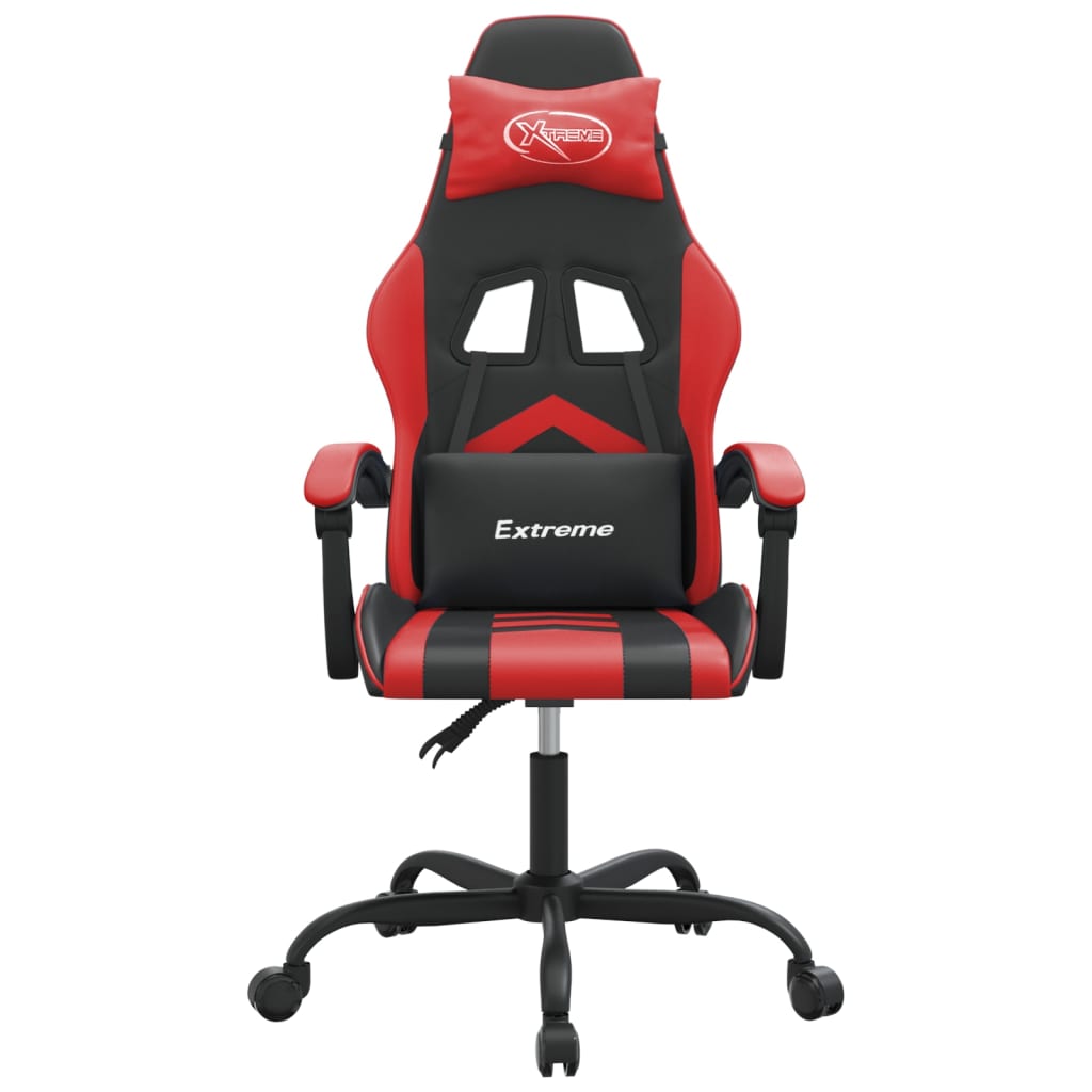 Gamestoel draaibaar kunstleer zwart en rood is nu te koop bij PeponiXL, paradijselijk wonen!