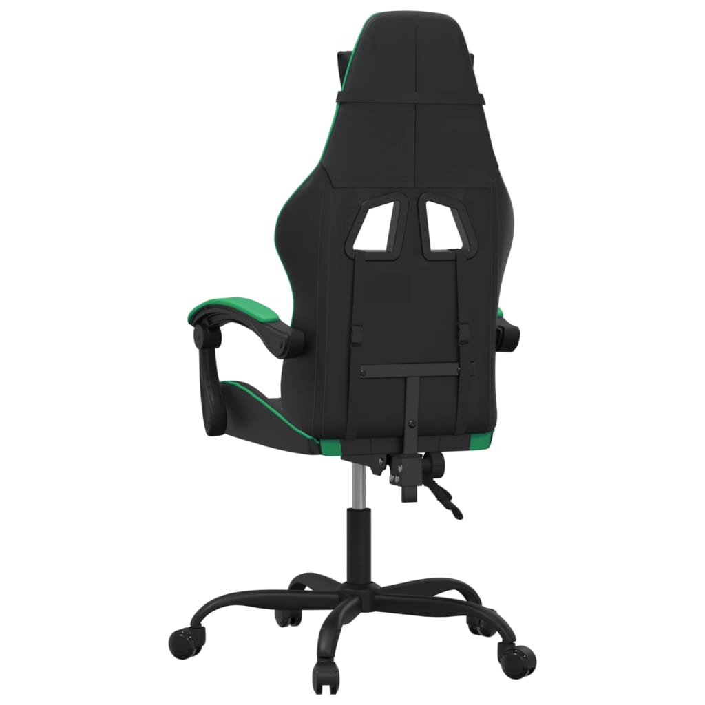 Gamestoel draaibaar kunstleer zwart en groen is nu te koop bij PeponiXL, paradijselijk wonen!