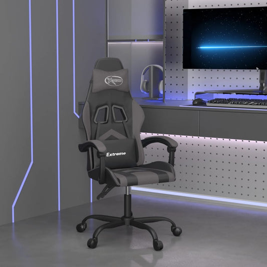 Gamestoel draaibaar kunstleer zwart en grijs is nu te koop bij PeponiXL, paradijselijk wonen!