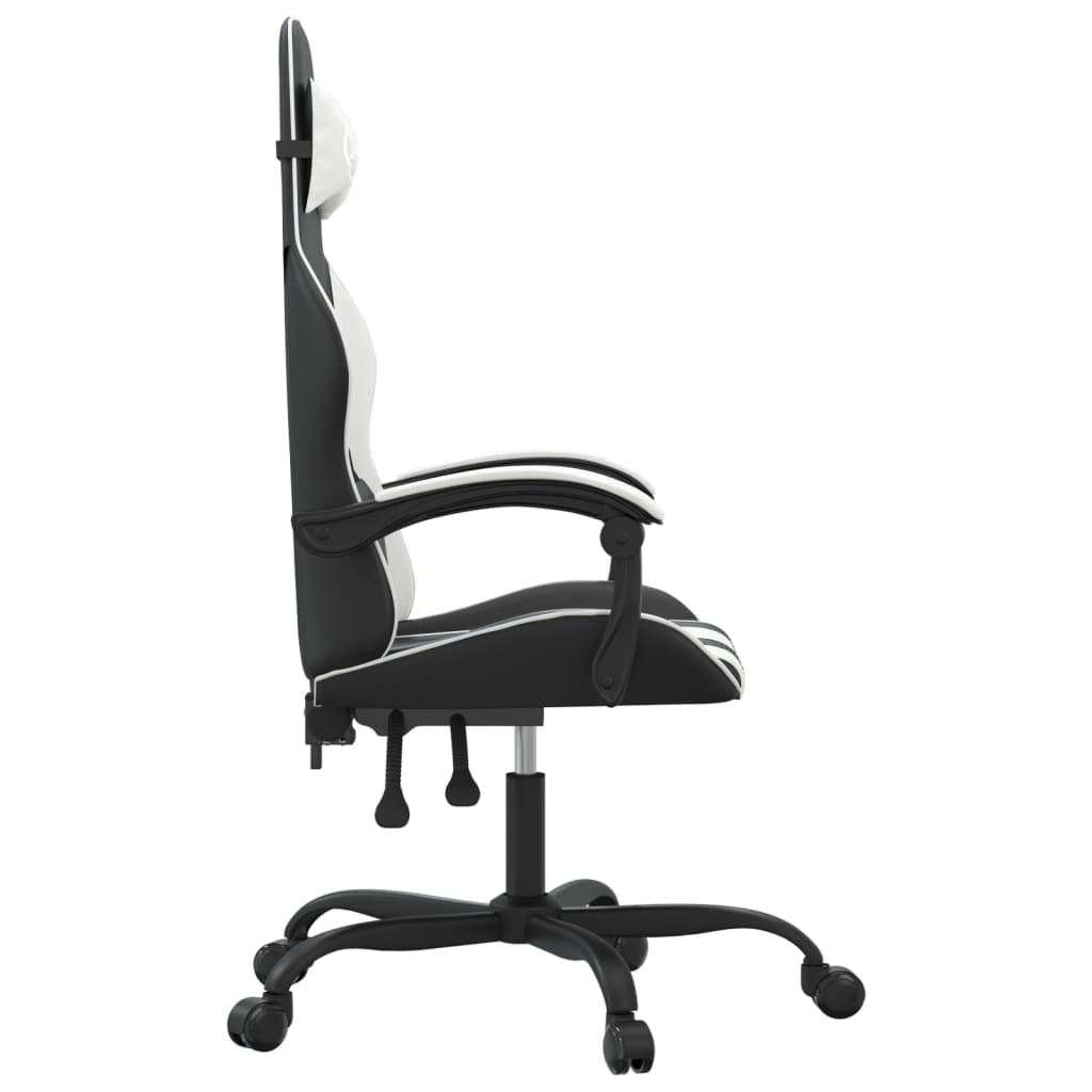 Gamestoel draaibaar kunstleer zwart en wit is nu te koop bij PeponiXL, paradijselijk wonen!