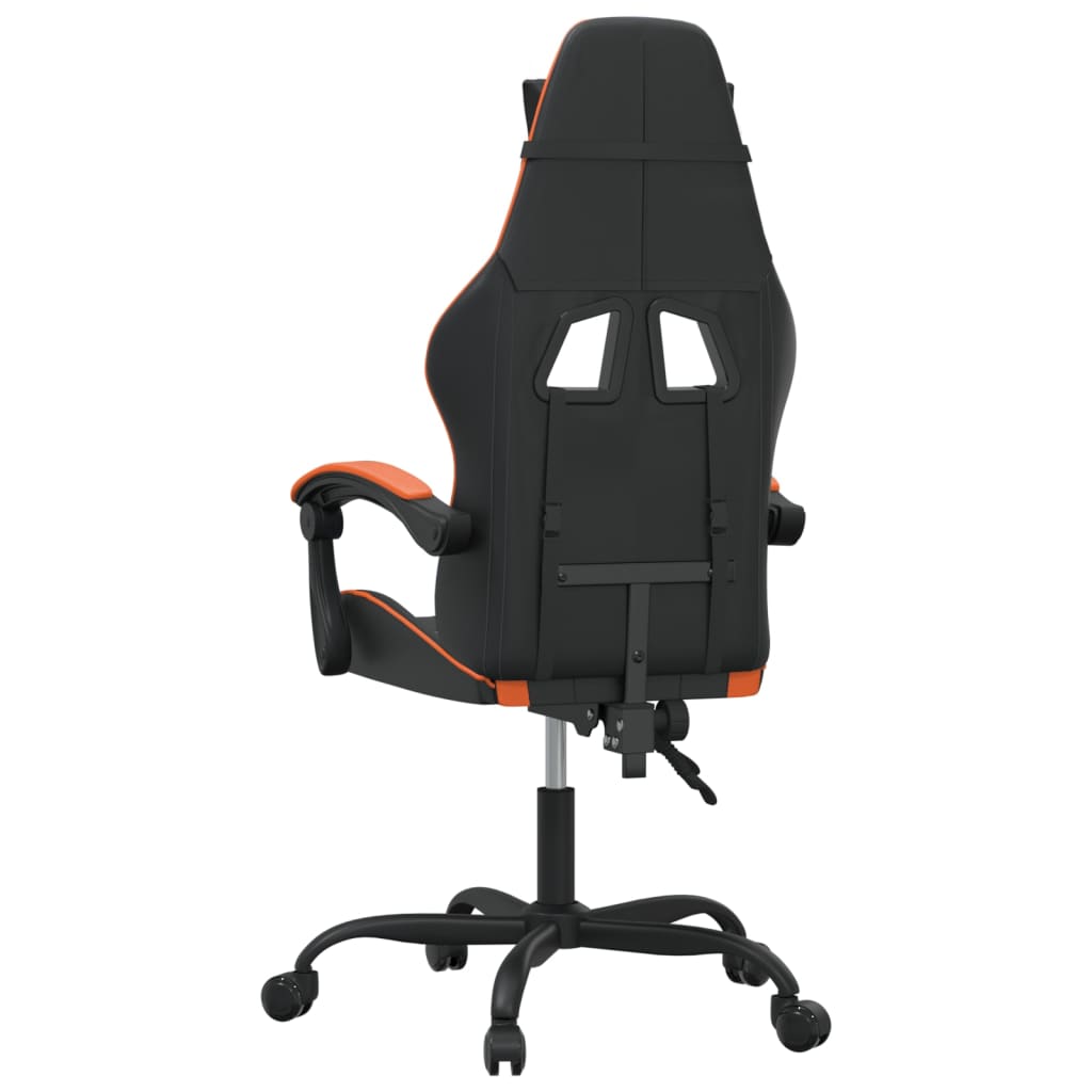 Gamestoel draaibaar kunstleer zwart en oranje is nu te koop bij PeponiXL, paradijselijk wonen!