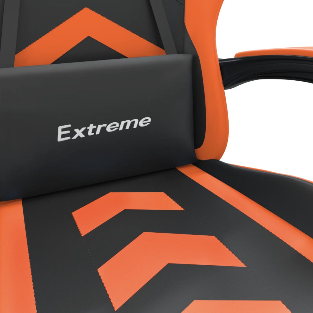 Gamestoel draaibaar kunstleer zwart en oranje is nu te koop bij PeponiXL, paradijselijk wonen!