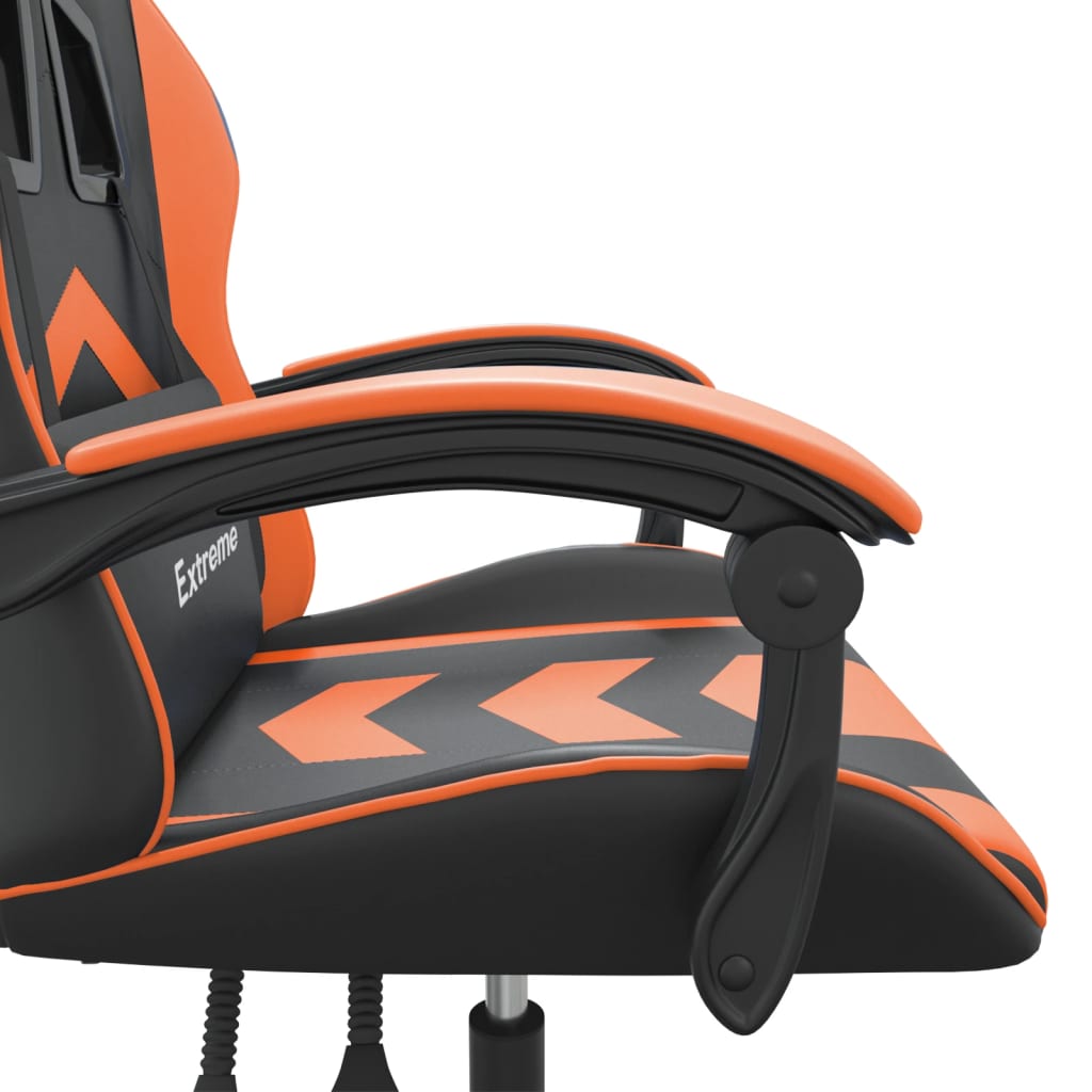 Gamestoel draaibaar kunstleer zwart en oranje is nu te koop bij PeponiXL, paradijselijk wonen!