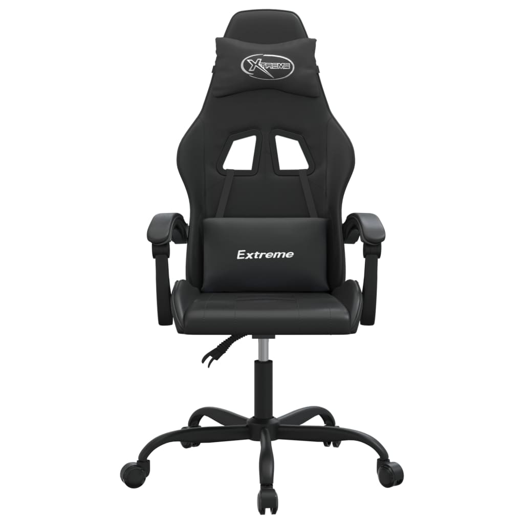 Gamestoel draaibaar kunstleer zwart is nu te koop bij PeponiXL, paradijselijk wonen!