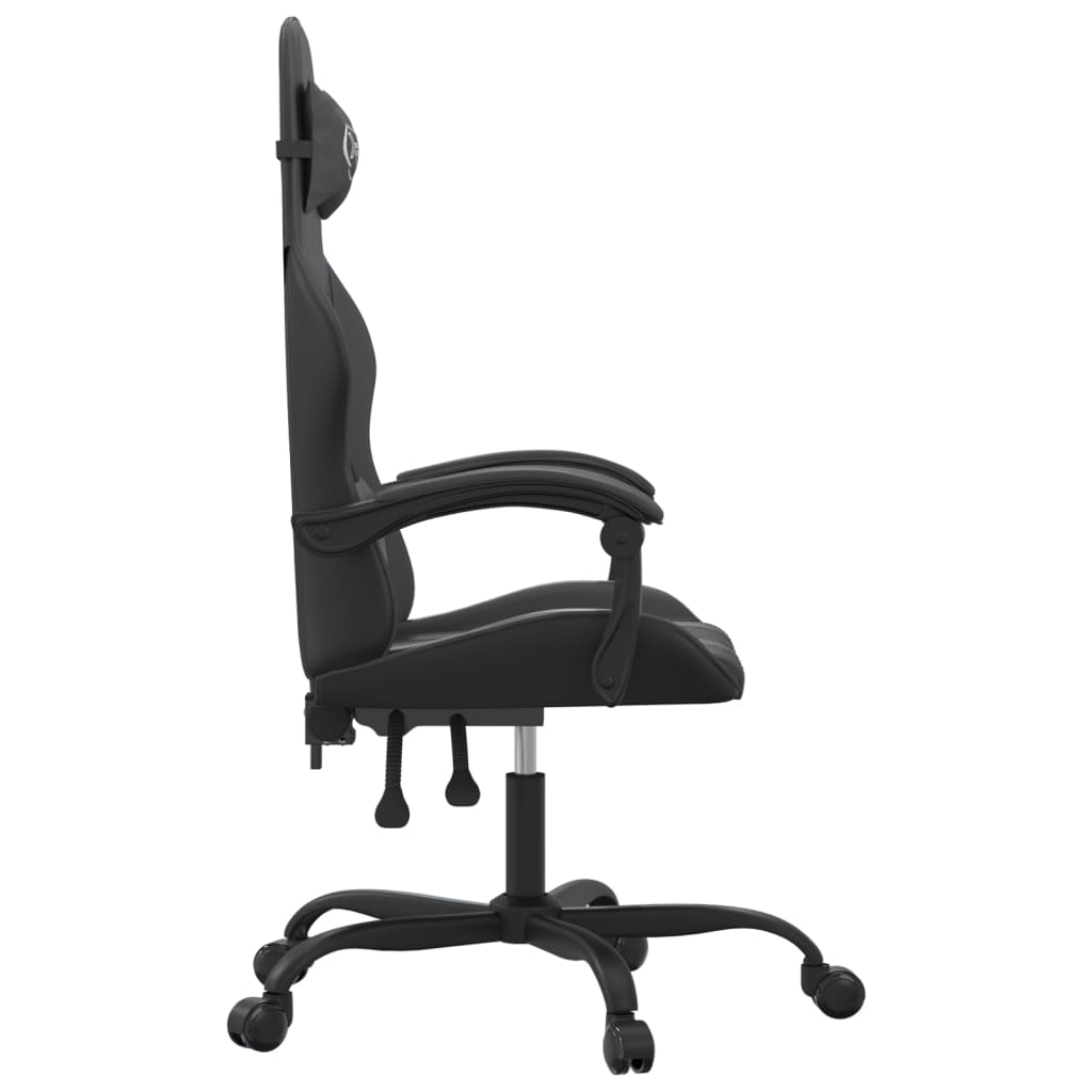 Gamestoel draaibaar kunstleer zwart is nu te koop bij PeponiXL, paradijselijk wonen!