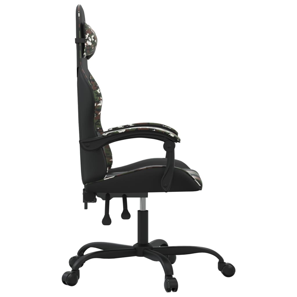 Gamestoel draaibaar kunstleer zwart en camouflage is nu te koop bij PeponiXL, paradijselijk wonen!