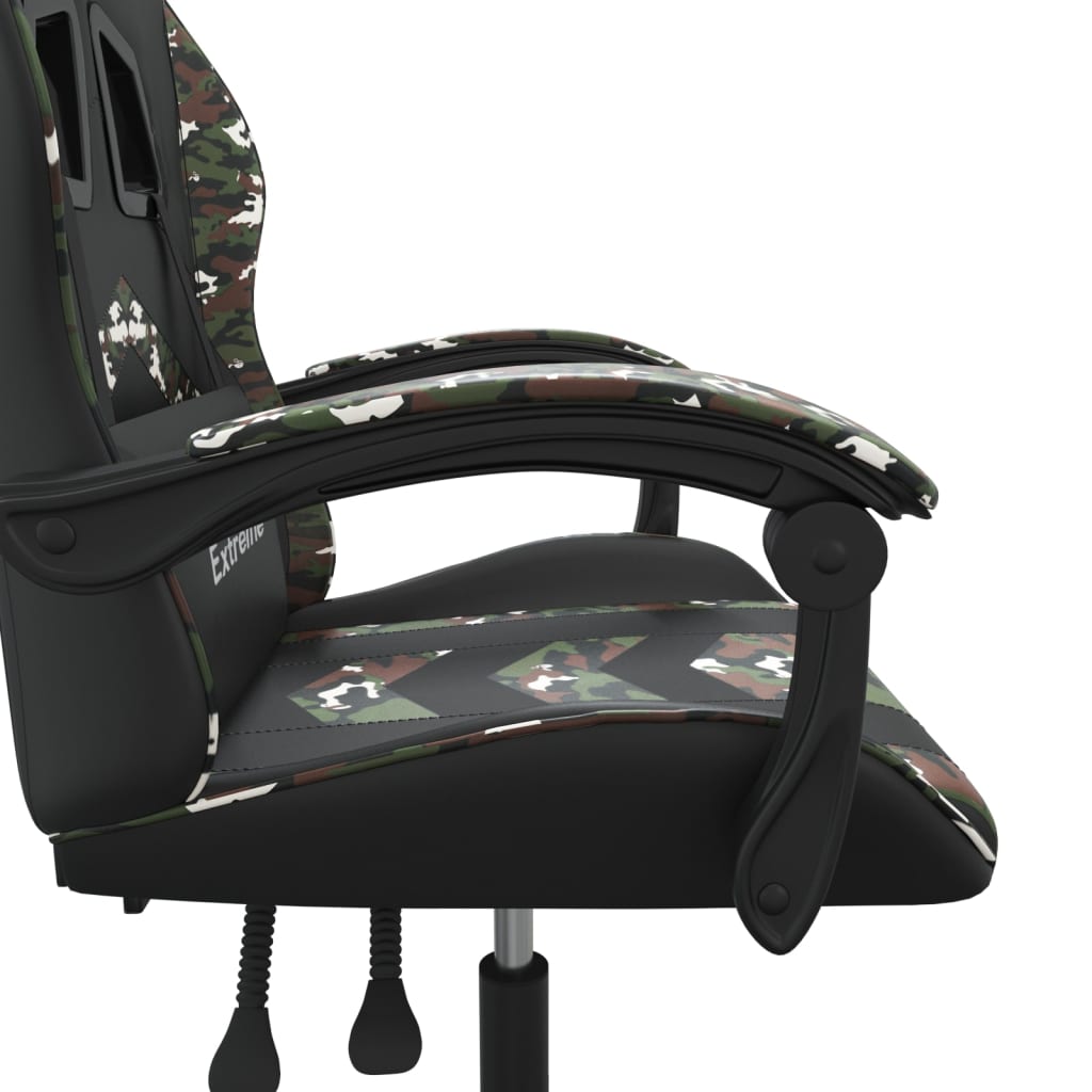 Gamestoel draaibaar kunstleer zwart en camouflage is nu te koop bij PeponiXL, paradijselijk wonen!