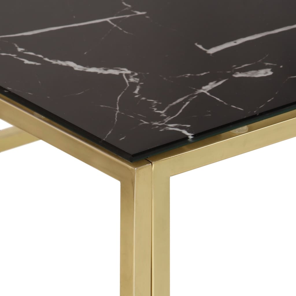 Salontafel roestvrijstaal en gehard glas goudkleurig is nu te koop bij PeponiXL, paradijselijk wonen!