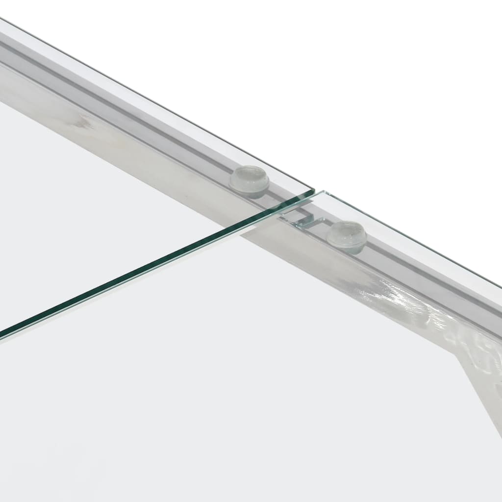 Salontafel roestvrijstaal en gehard glas zilverkleurig is nu te koop bij PeponiXL, paradijselijk wonen!
