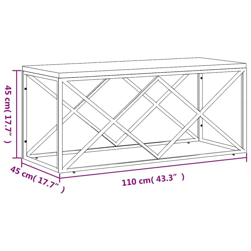 Salontafel roestvrij staal en massief hergebruikt hout is nu te koop bij PeponiXL, paradijselijk wonen!