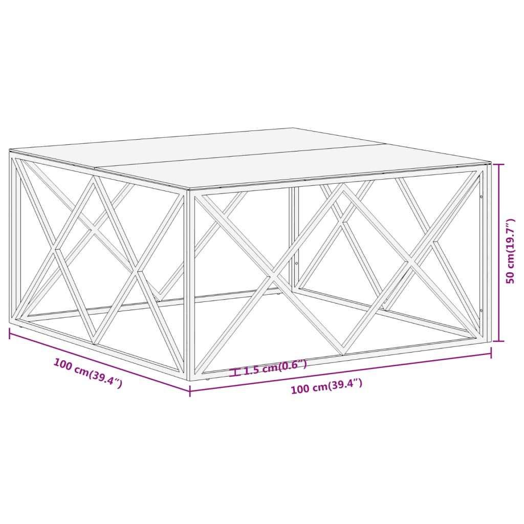 Salontafel roestvrijstaal en gehard glas goudkleurig is nu te koop bij PeponiXL, paradijselijk wonen!