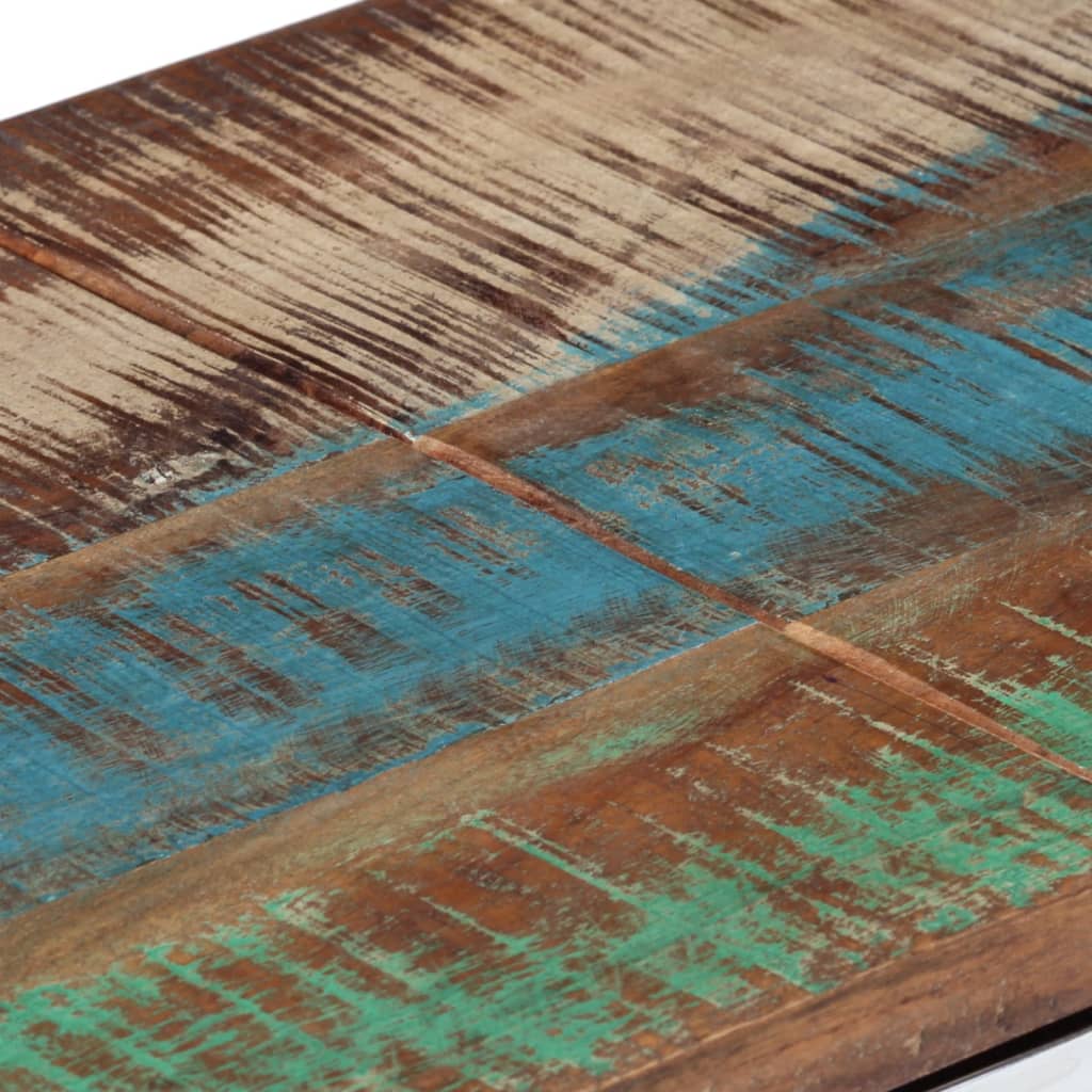 Wandtafel roestvrij staal en massief gerecycled hout zilver is nu te koop bij PeponiXL, paradijselijk wonen!
