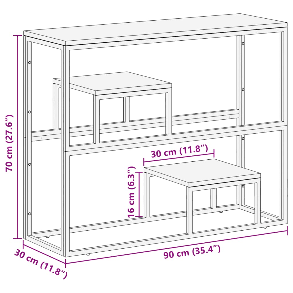 Wandtafel roestvrij staal en massief acaciahout zilverkleurig is nu te koop bij PeponiXL, paradijselijk wonen!