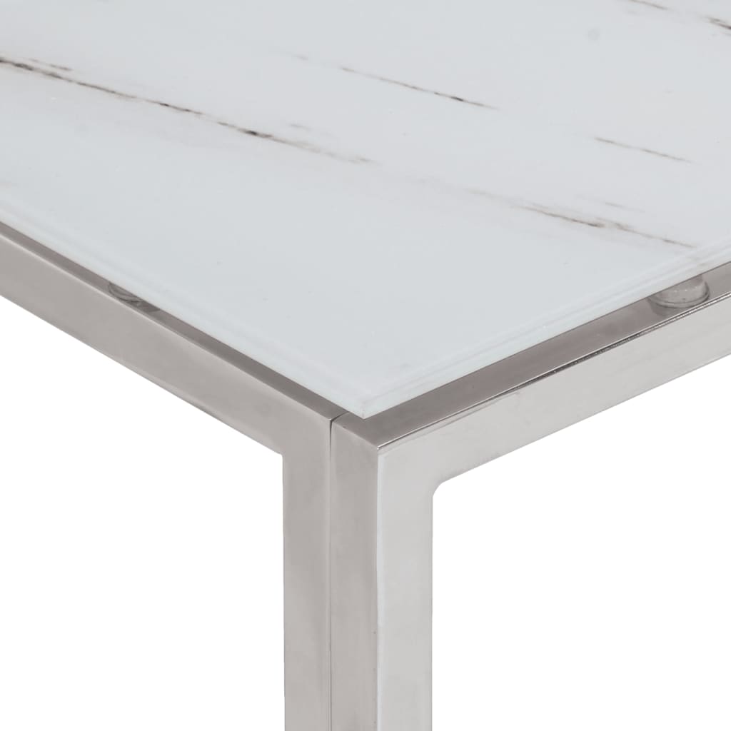 Salontafel roestvrijstaal en gehard glas zilverkleurig is nu te koop bij PeponiXL, paradijselijk wonen!