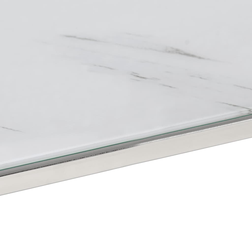 Salontafel roestvrijstaal en gehard glas zilverkleurig is nu te koop bij PeponiXL, paradijselijk wonen!