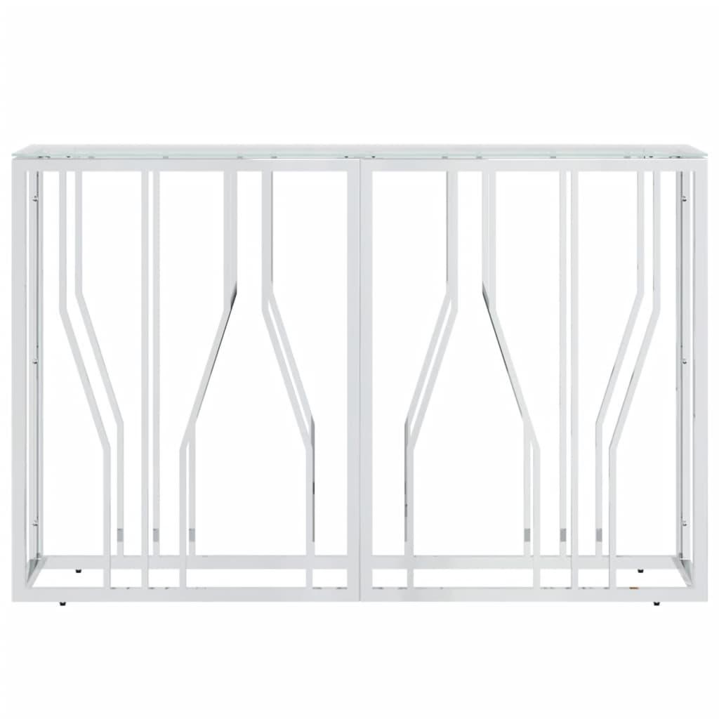 Wandtafel 110x30x70 cm roestvrij staal en glas is nu te koop bij PeponiXL, paradijselijk wonen!