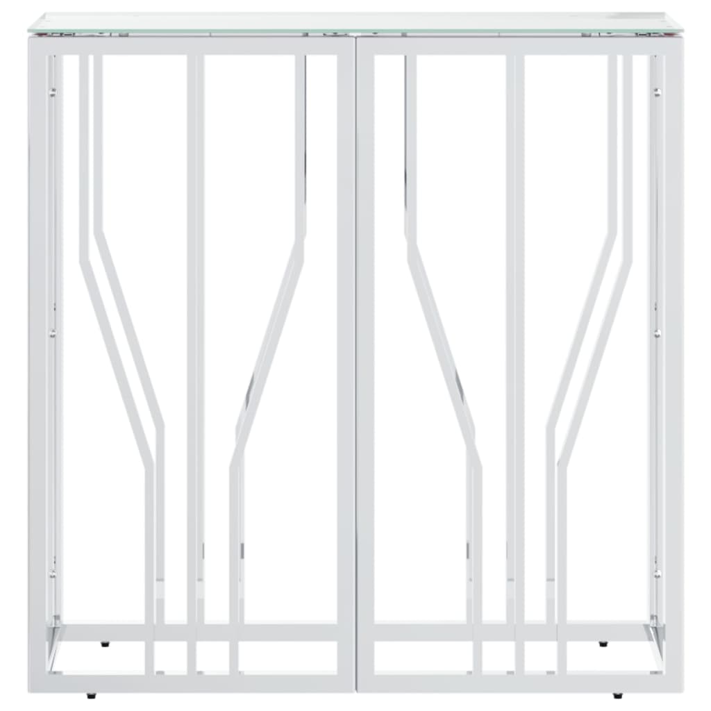 Wandtafel 70x30x70 cm roestvrij staal en glas is nu te koop bij PeponiXL, paradijselijk wonen!
