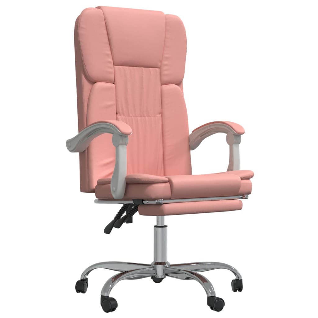 Kantoorstoel verstelbaar kunstleer roze is nu te koop bij PeponiXL, paradijselijk wonen!