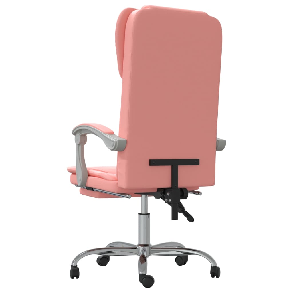 Kantoorstoel verstelbaar kunstleer roze is nu te koop bij PeponiXL, paradijselijk wonen!