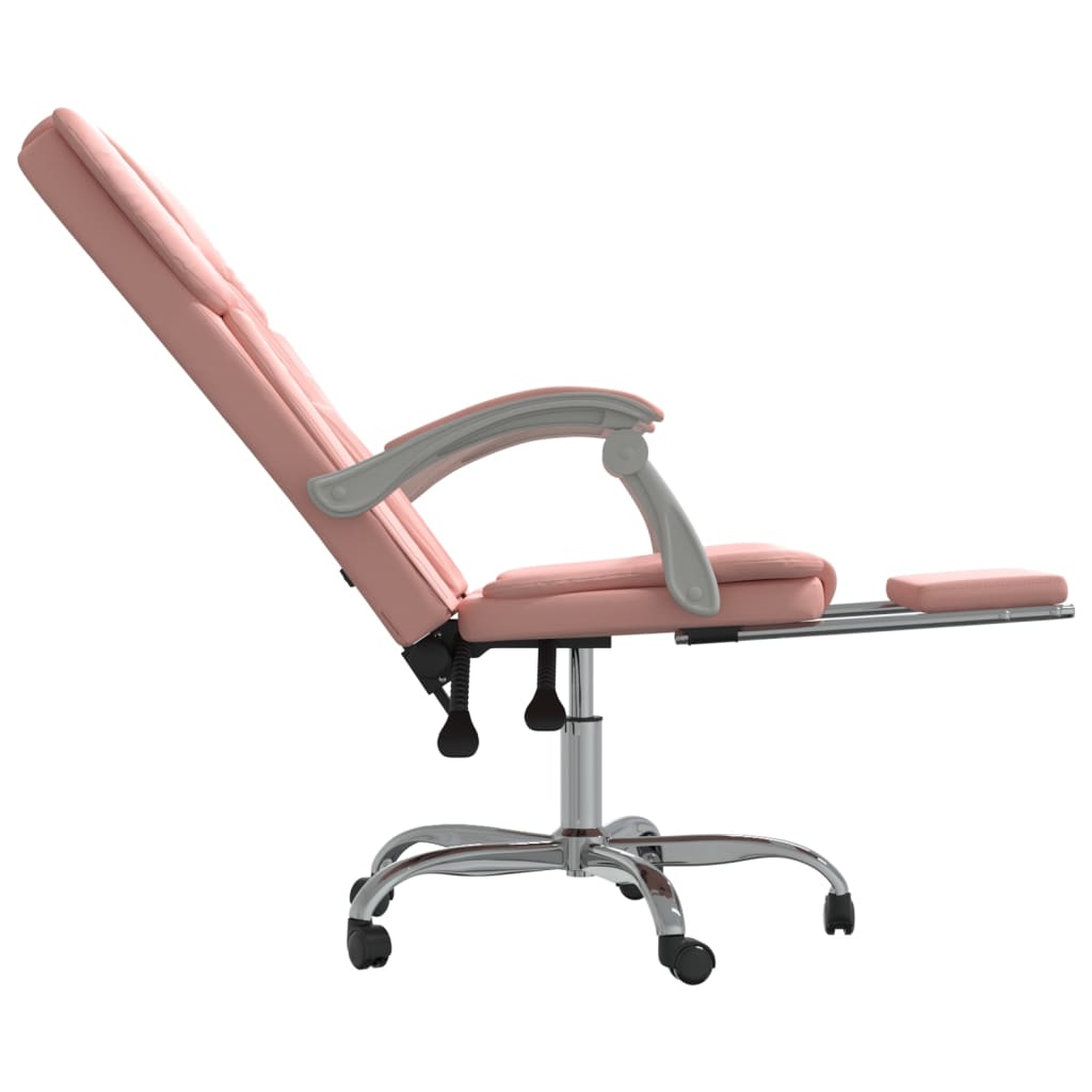 Kantoorstoel verstelbaar kunstleer roze is nu te koop bij PeponiXL, paradijselijk wonen!